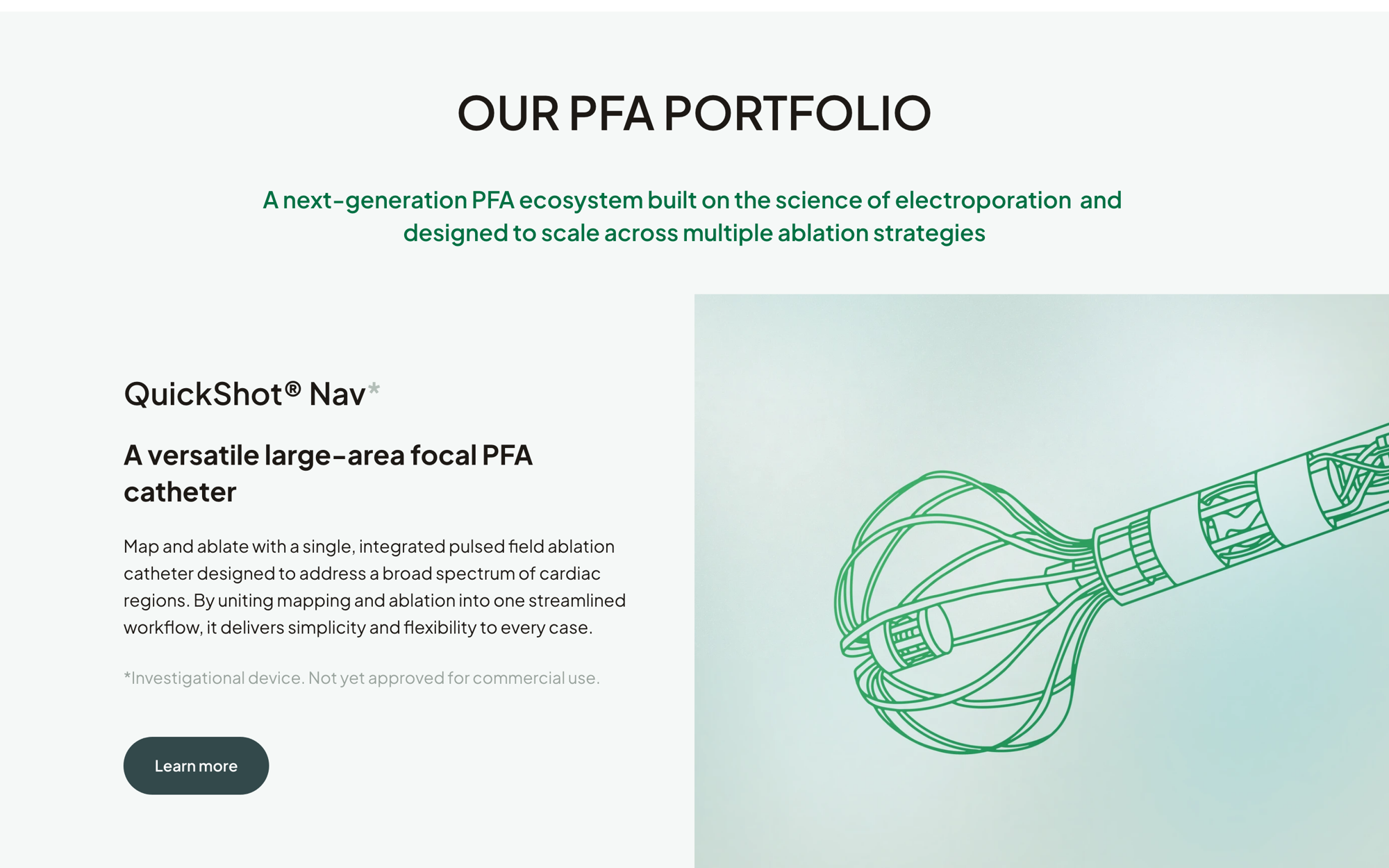 The PFA portfolio: each device explained with clinical precision