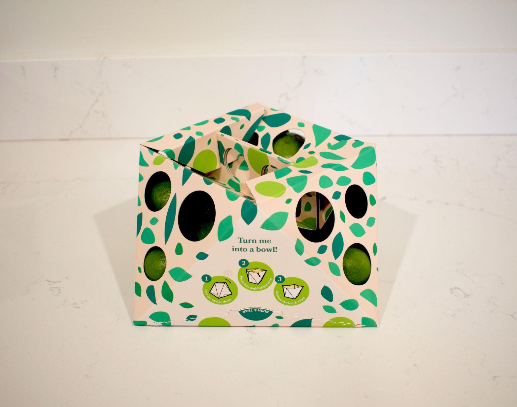 The lime carton before it becomes a bowl