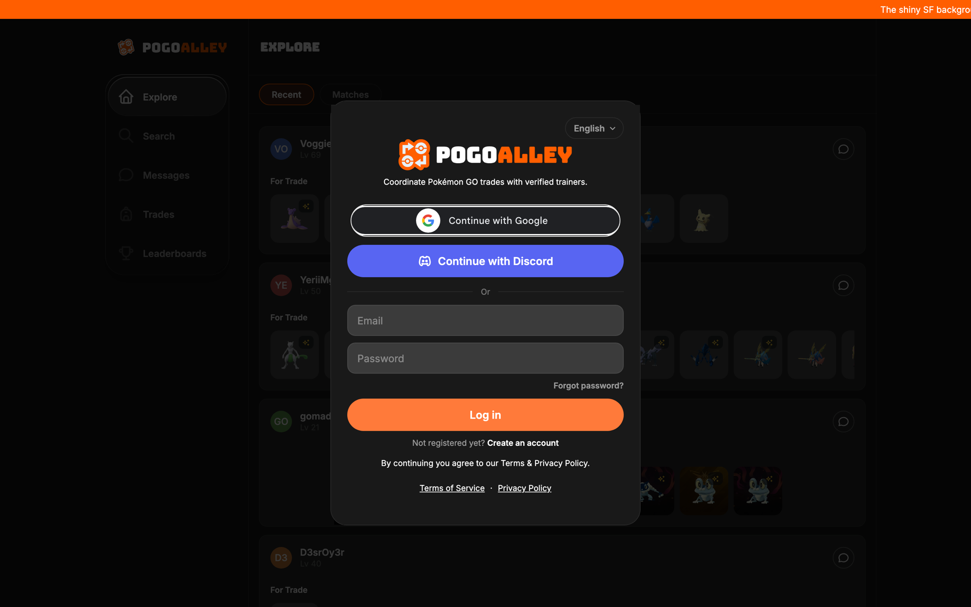 pogoalley.com: coordinate Pokémon GO trades with verified trainers